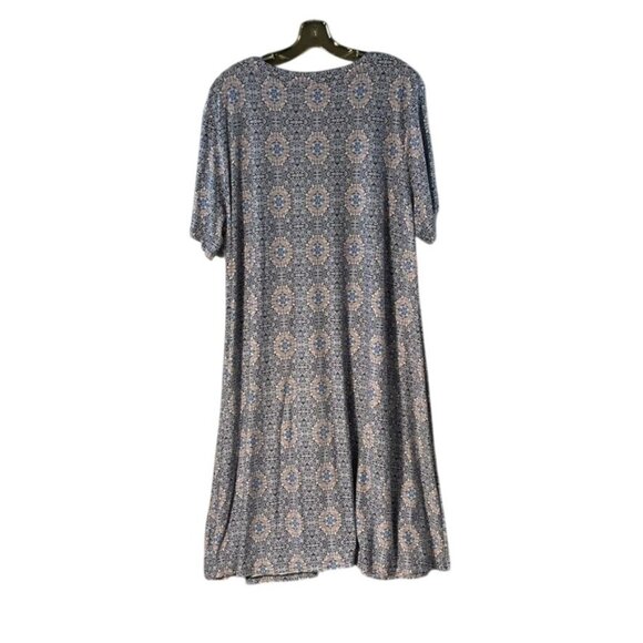 Premise Dresses Womens Floral Geometric Short Sleeve A-Line Dress 2X Rayon/Spand - Picture 3 of 6